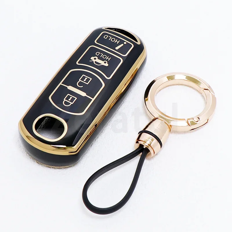 4 Buttons TPU Car Key Case for Mazda 2 3 6 Demio Atenza Axela CX-5 CX5 CX-3 CX7 CX-9 3 4 CX30 2016 - 2019 Keyless Cover Keychain view 3