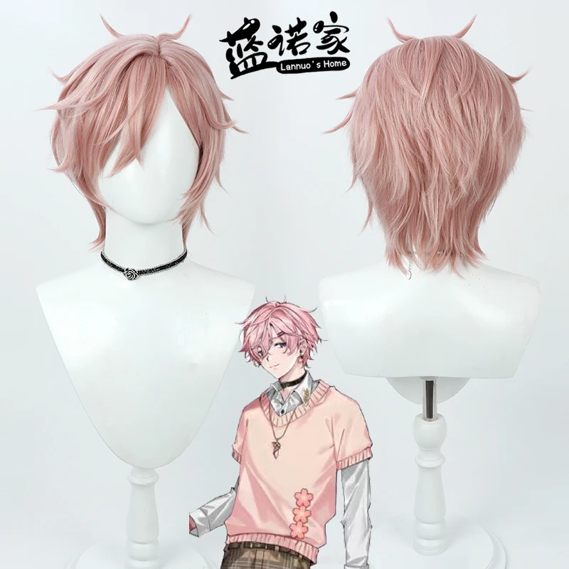 Virtual YouTube Vtuber Shoto Cosplay Wig Halloween Carnival Party Props Synthetic Hair Heat Resistant Fiber + Wig Cap