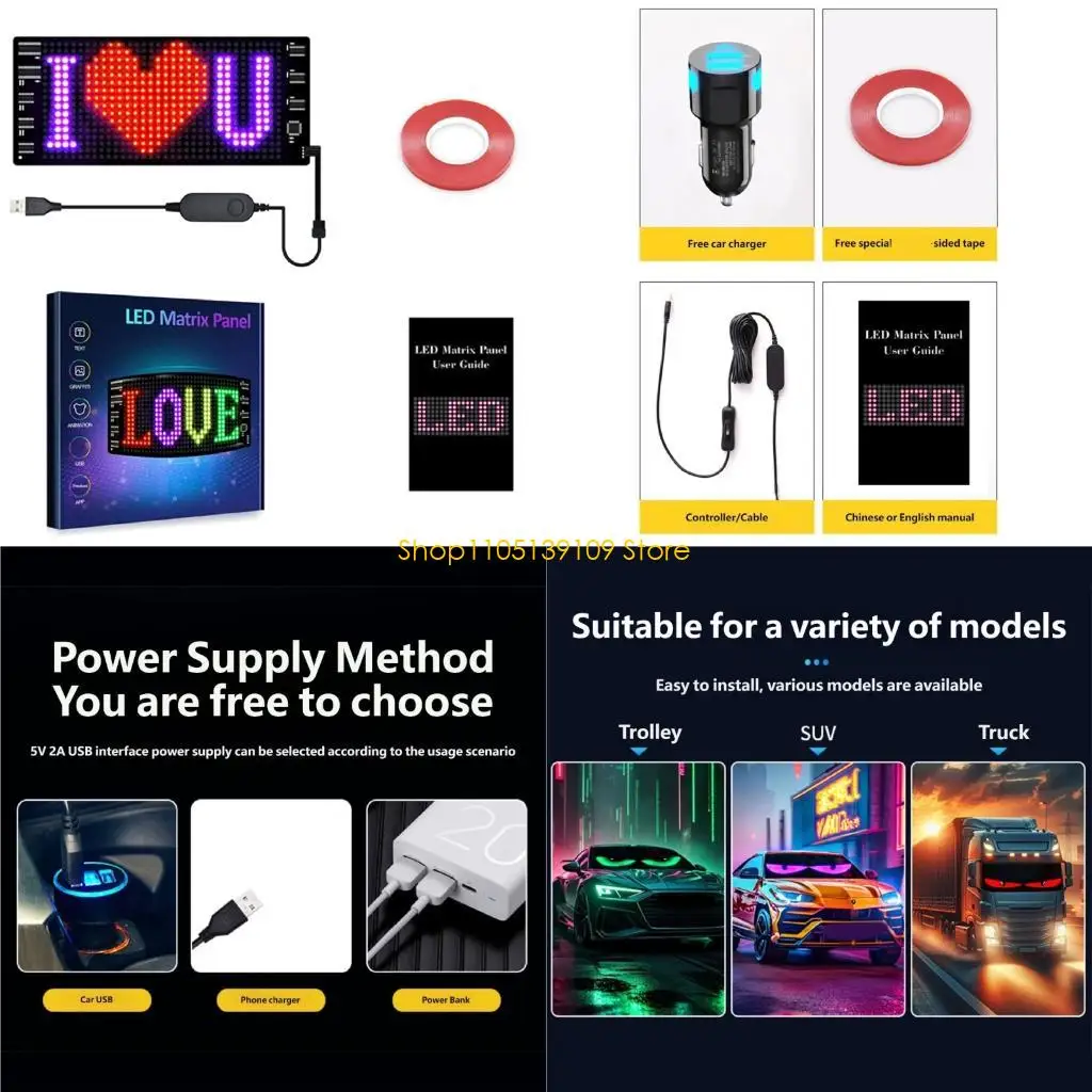 

P5ED Curved LED Sign For Cars And Bikes Real Time Updates And Sunlight Readable Text