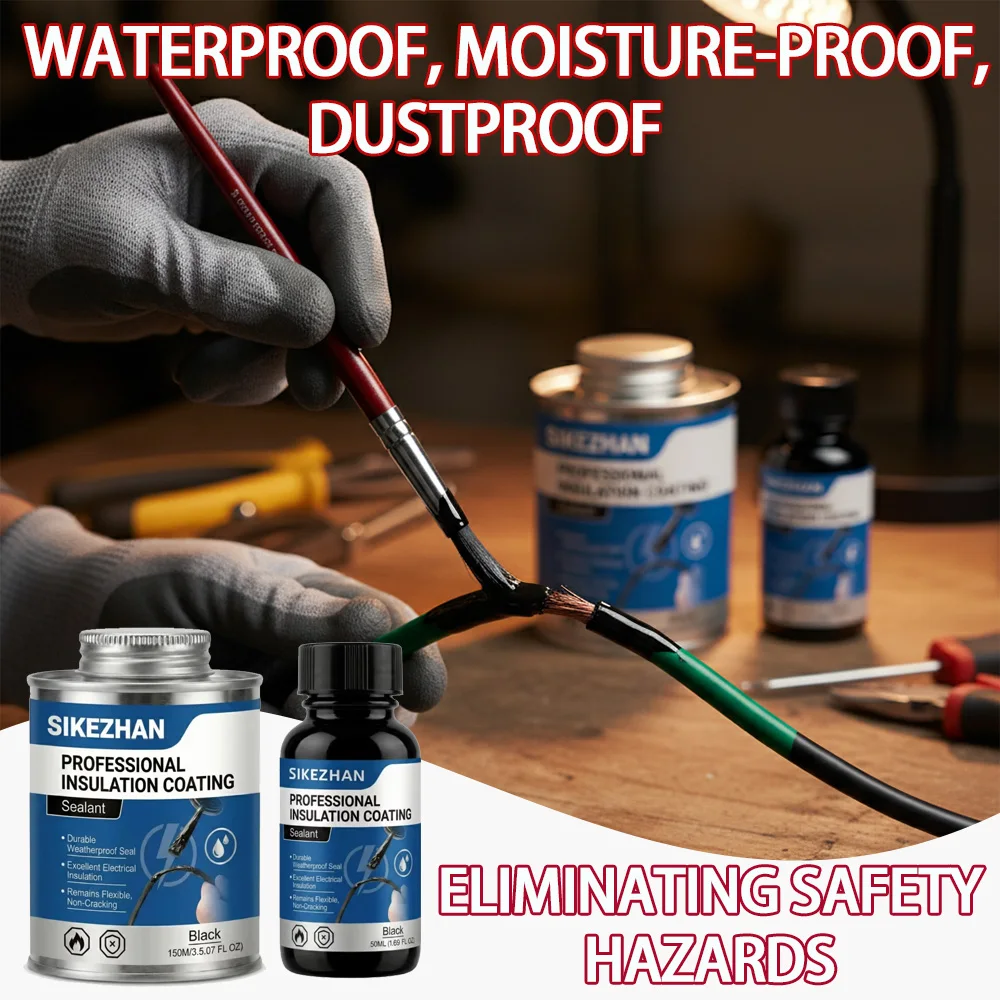 Liquid Electrical Tape - Waterproof Insulation Sealant, Professional Rubber Coating for Wires & Cables, Fast Drying UV Resistant