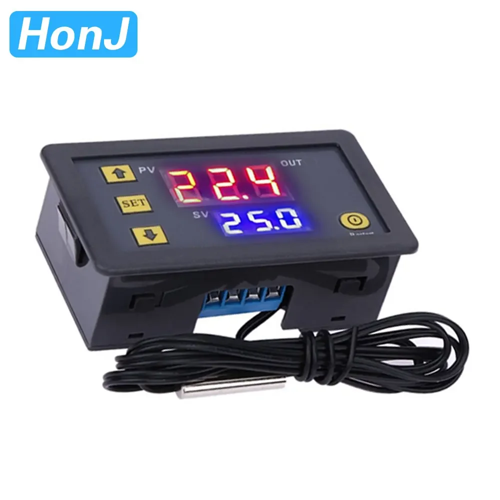 

W3230 12V 24V AC110-220V Probe line 20A Digital Temperature Control LED Display Thermostat With Heat/Cooling Control Instrument