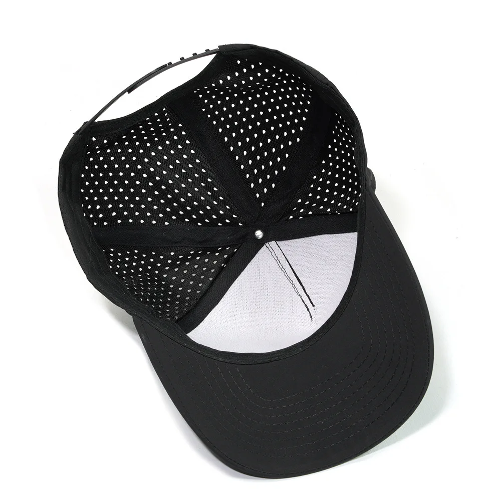 1 Stück Neue Fünfschichtige Laserperforierte Schnelltrocknende Kappe Atmungsaktive Sport-Visierkappe Sommer Wasserdichte Perforierte Trucker-Baseballkappe – Detail 5