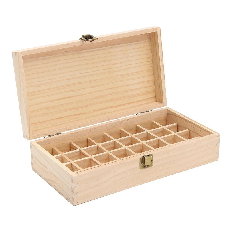 32 Slot Essential Oil Bottle Storage Box Wooden Case Container Aromatherapy Oils