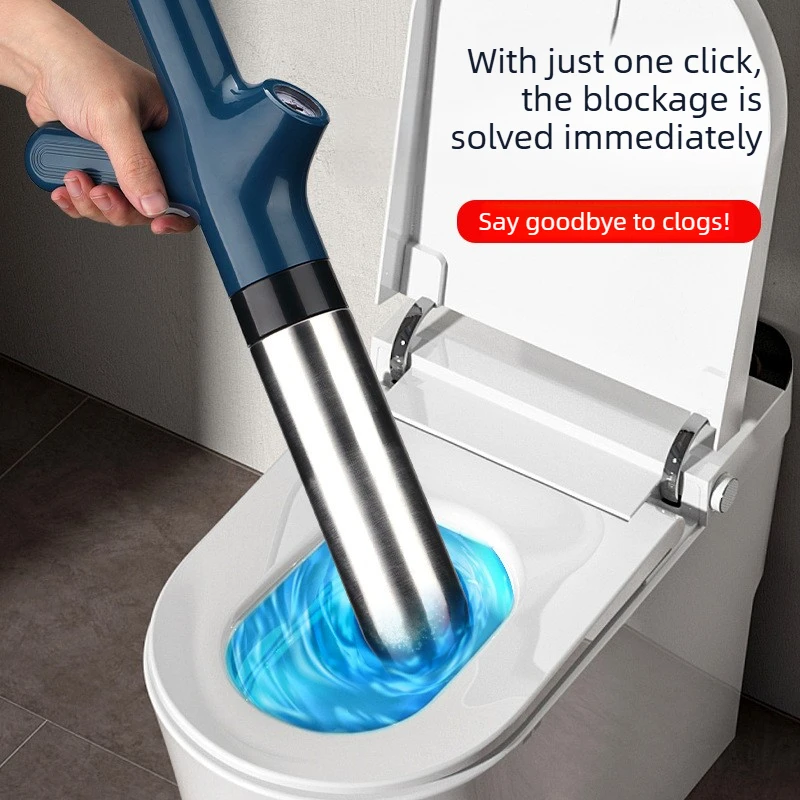 

Plunger Air Pressure Plunger Stainless Steel Household Sanitary Sewer Floor Drain Clearing The Toilet Drain Suction أدوات تنظيف