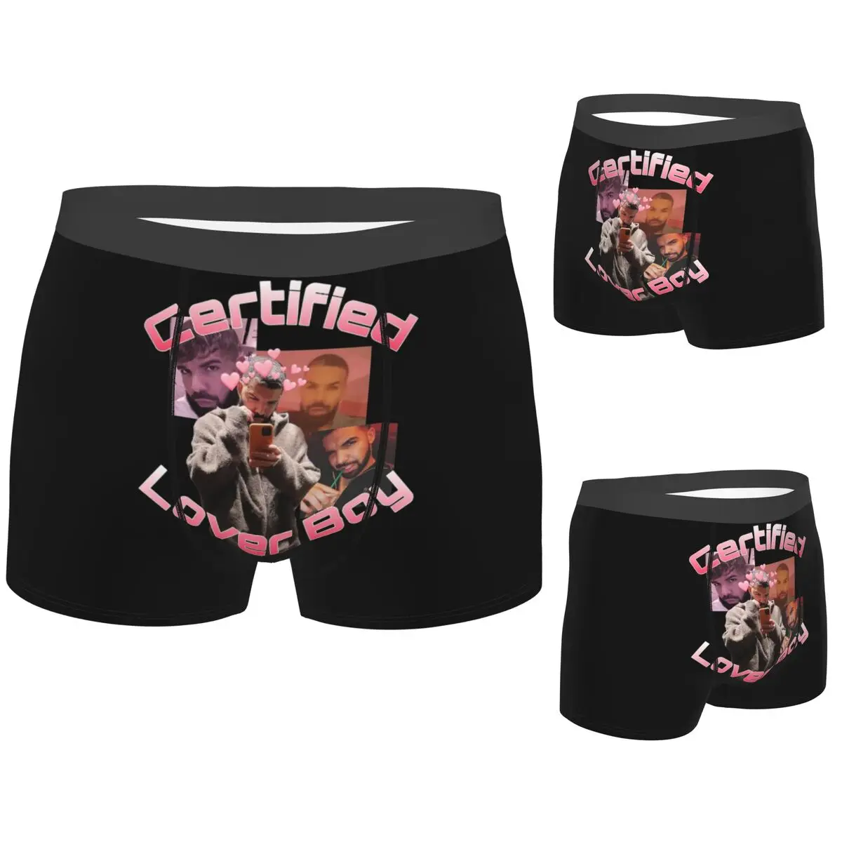 

Boxer Underpants Shorts Certified Lover Boy BBL Drake Panties Male Breathable Underwear for Homme Man Boyfriend Gifts