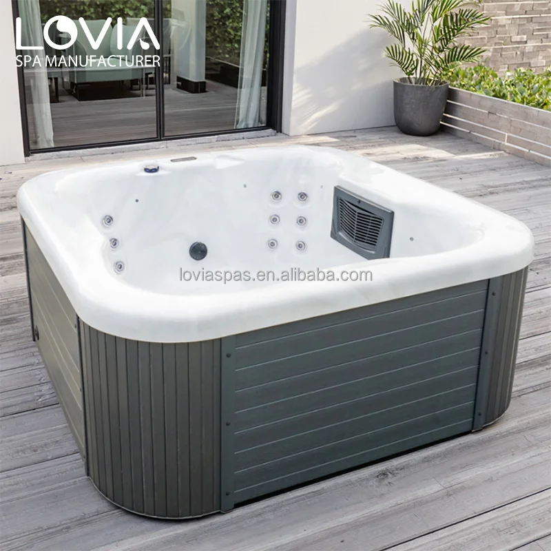 Jacuzzi de Acrílico de Diseño Nuevo para Spa, Exterior, para 4 Personas, con Jets