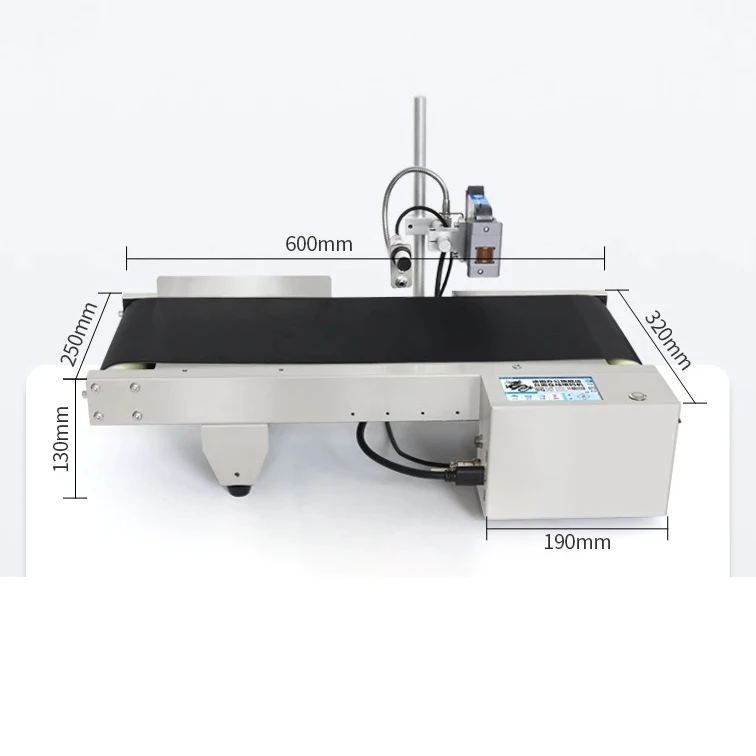 

SP130 Small batch coding printing equipment with conveyor belt Bottle box date Batch number Expiration date