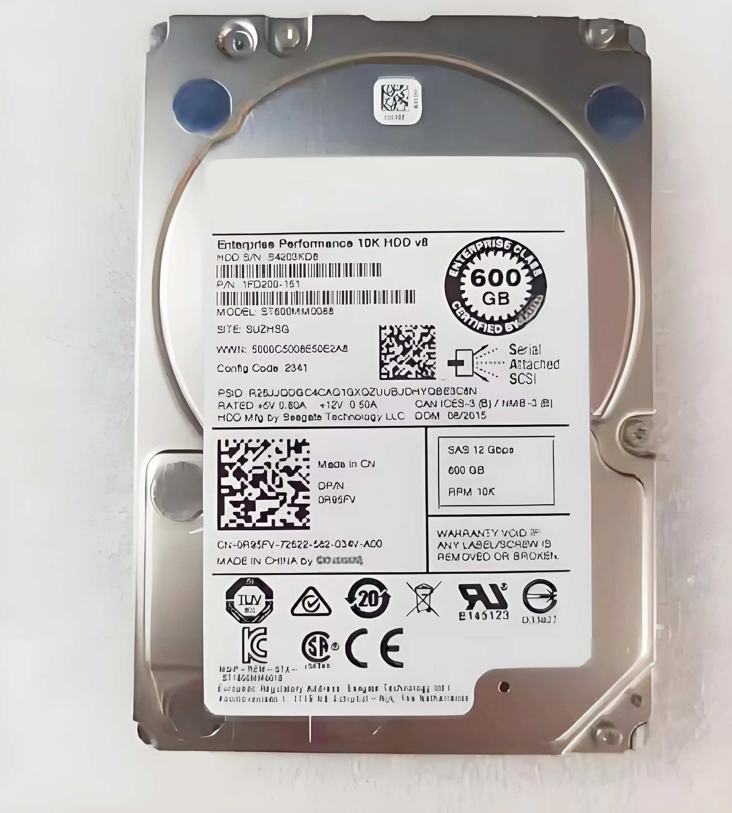 

For ST600MM0088 0R95FV 600GB SAS 10K 2.5 server hard drive