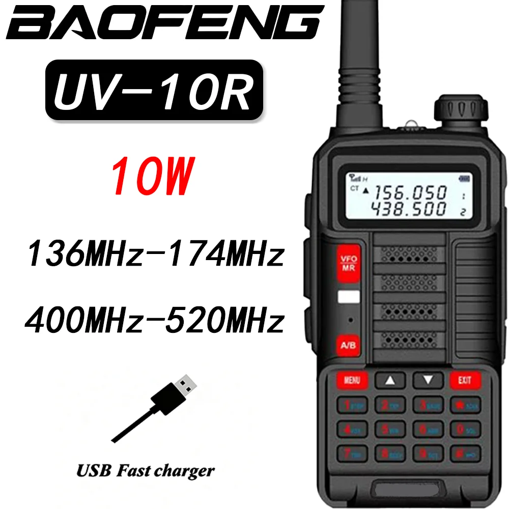 2025 Baofeng UV-10R 10W Hunting Walkie Talkie| Amateur Ham Radio | Upgraded UV-5R VHF UHF Dual Band