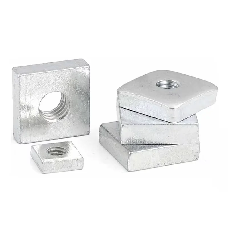 M5 M6 Verzinkte Kohlenstoffstahl-Quadratmuttern, Schiebeblock für Aluminiumprofil-Zubehör – Detail 2