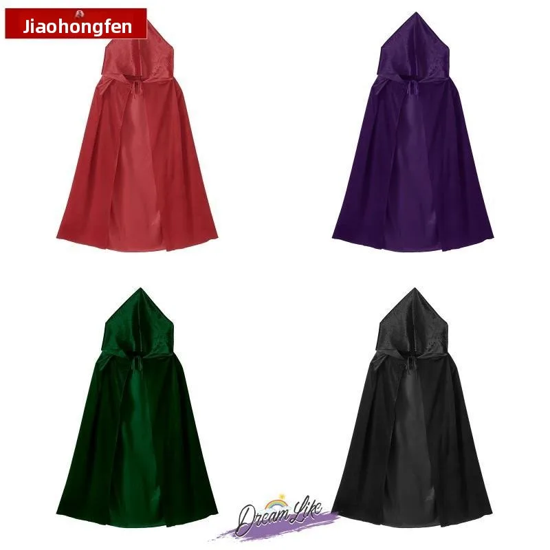

Halloween Role-play Cosplay Hooded Cloak Unisex Children's Stage Performance Party Thin Cloak Women's Style Traditional Ethni...