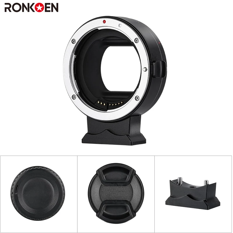 

Адаптер Ronkoen EF-EOS R для объективов Canon EF/EF-S на полнокадровые камеры Canon EOS R с байонетом RF, с функцией фокусировки и стабилизации изображения