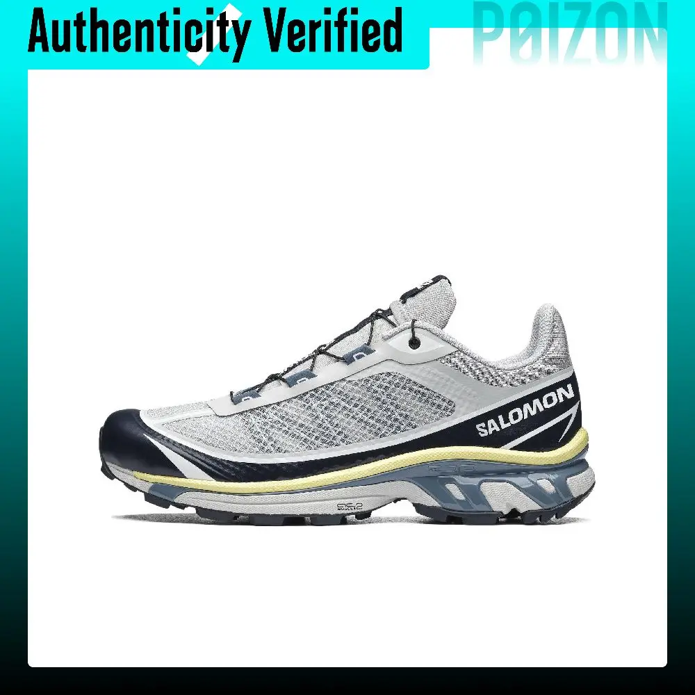 SALOMON Comfortable Slip Resistant Coverage Low top Casual Running Shoes Unisex Gray Black Yellow L41742700