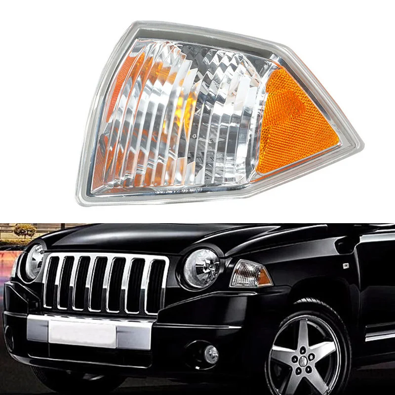 For Jeep Compass 2007-2009 2010 Base 2007 North Edition 2008 Car Turn Signal Light Hosuing Corner Lamp Cover Left & Right Side