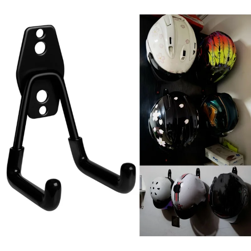 Motorcycle Helmet Holder Jacket Hanger Hook Motorbike Wall Mount Rack Stand