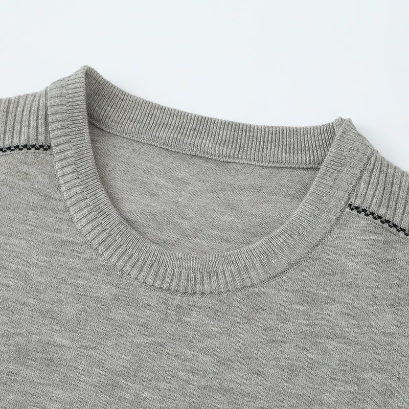 Jersey de punto antipilling de primera calidad para hombre, jersey 2025, cuello redondo, ligero, informal, versátil ​