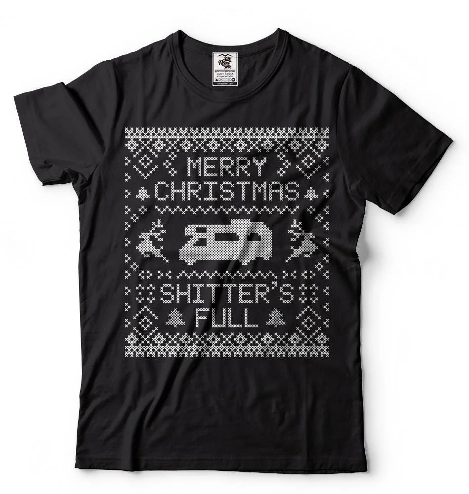 Christmas T Shirt Funny Popular Culture Shitter Is Full Rv Merry