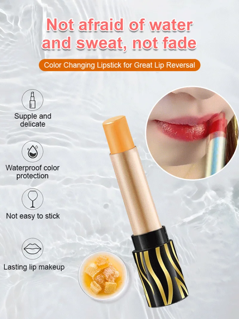 Carotene red cherry color-changing lipstick moisturizing moisturizing waterproof not easy to lose color lipstick lip balm