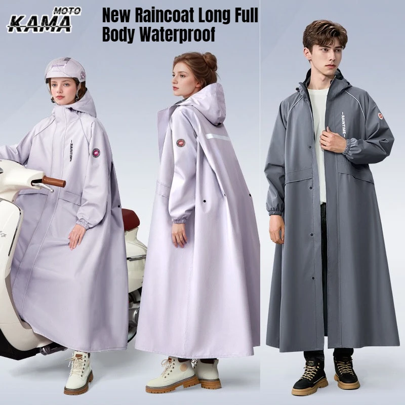 Long Thickened Outdoor Electric Vehicle Raincoat Full Body Rainstorm Riding Men and Women Walking Battery Car Single Raincoat