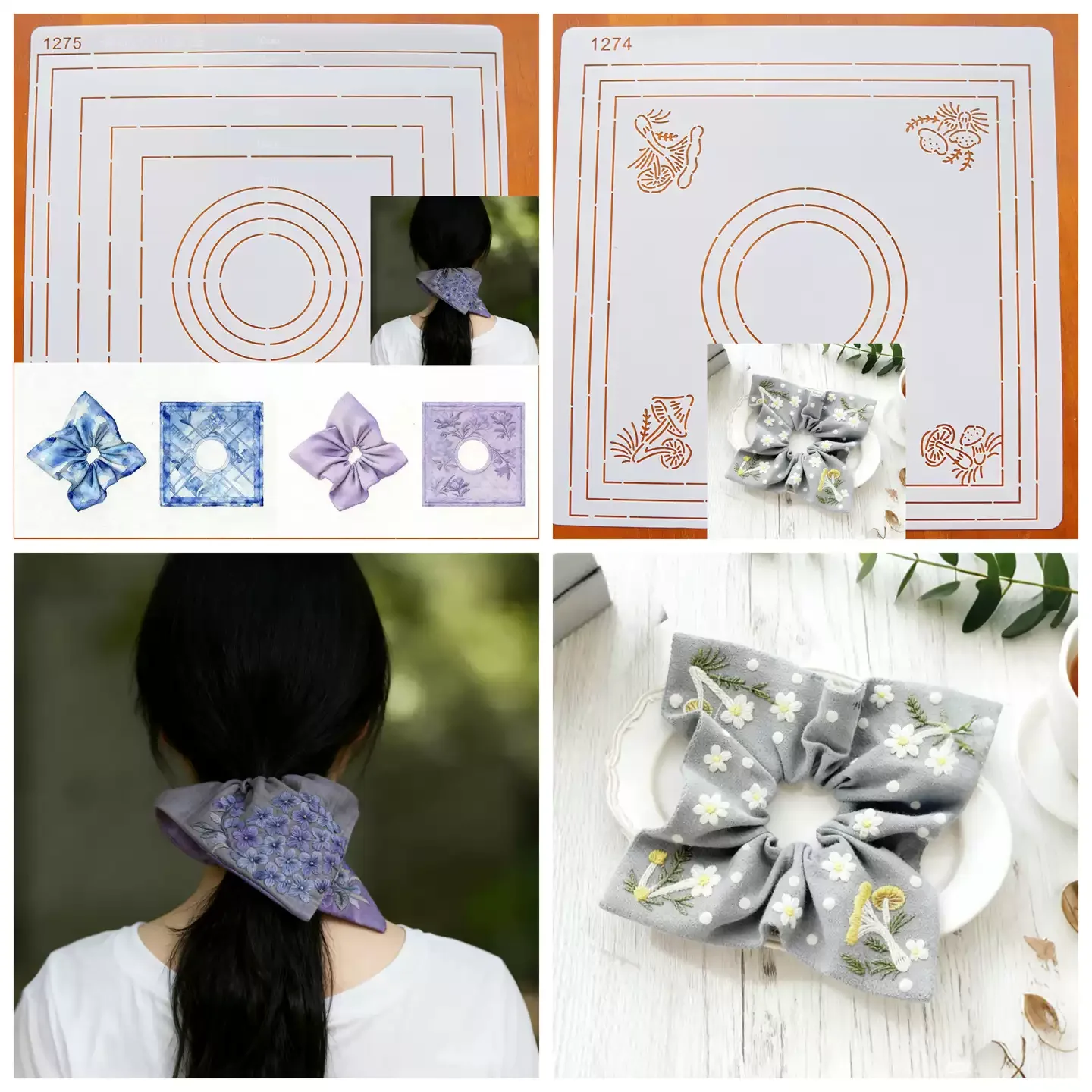 flower set Quilting Templates Sashiko Stencils Reusable PET formwork for Embroidery,coaster Decor,Fabric Drawing tool