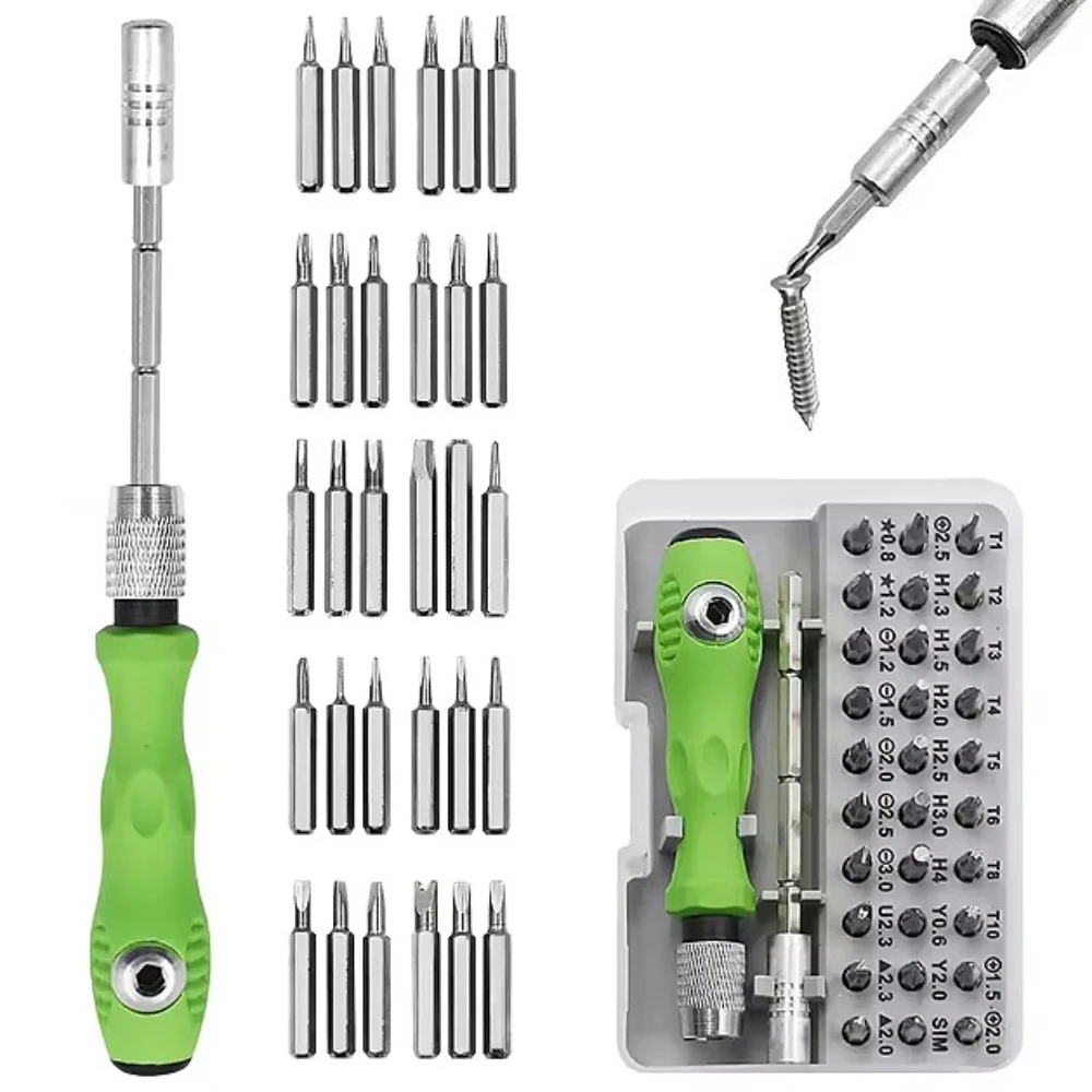 Tool Repair 32 In 1 Precision Screwdriver Set Mini Magnetic Screwdriver Bits Kit bit set Phone Mobile IPad Camera Maintenance