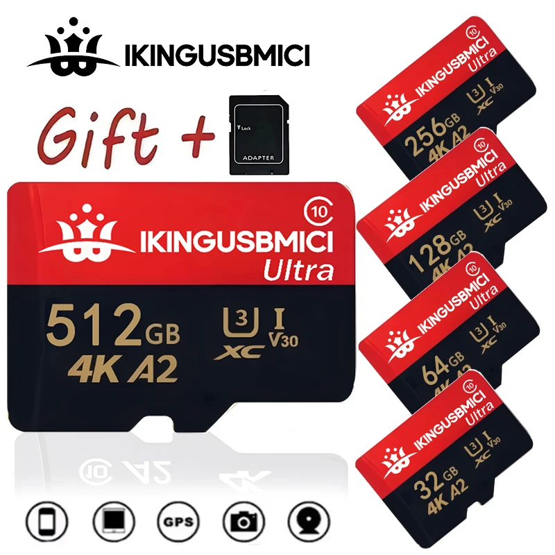 32-64-128-256-512gb Tf Quality U3 Class Camera for Smartphone Tf Flash Card Micro High Speed Durable Fast High Quality Premium