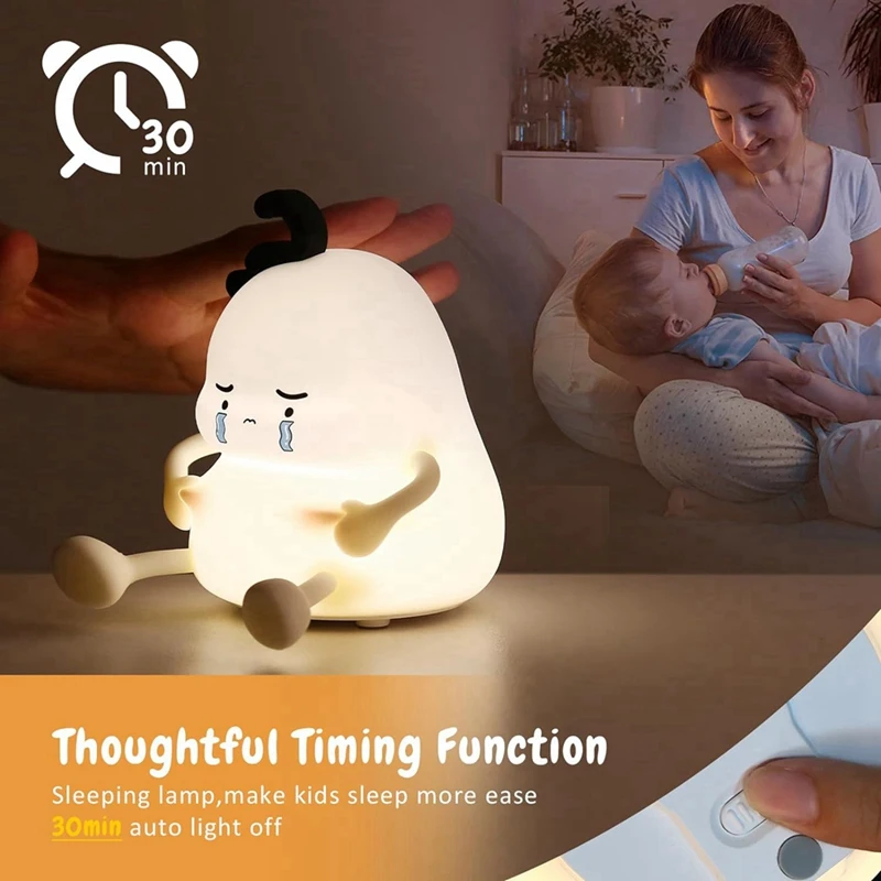 TKOH-Chubby Silicone Nightlight Bedroom Desktop Ornaments Gift Atmosphere Silicone Pat Lamp