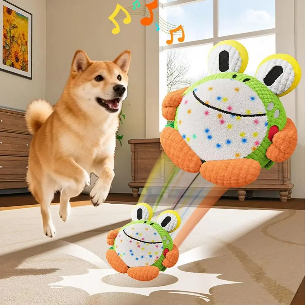 

Интерактивный мяч-игрушка для собак в форме животного, с функцией автоматического движения, звуком, прочный, для жевания, съемный, электрический, самокатящийся