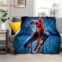 Superhero Marvel Avengers Spider Man Cartoon Soft Flannel Blanket for Beds Bedroom Sofa Picnic,Throw Blanket for Cover Kids Gift