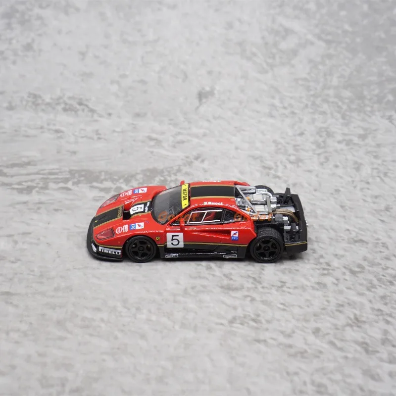 SH 1:64 F40 abnehmbare Endkappe Motor Ornament Druckguss Simulation Legierung Automodell, Junge Spielzeug Geschenk, Erwachsene Sammlerstück Ornament.