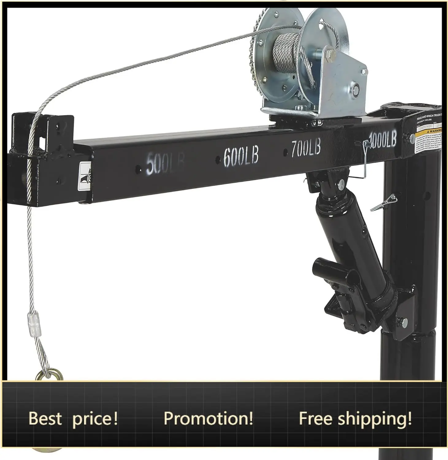 

Pickup Truck Crane with Hand Winch - 1000-Lb. Capacity