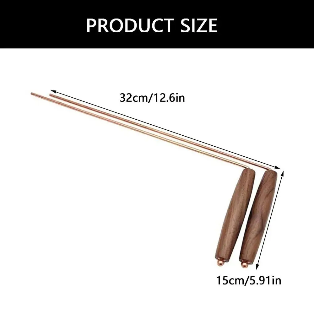 Flexible Pure Copper Metal Detector Detachable High Sensitivity Dowsing Rod Ergonomics Dragon Seeking Metal Pinpointer