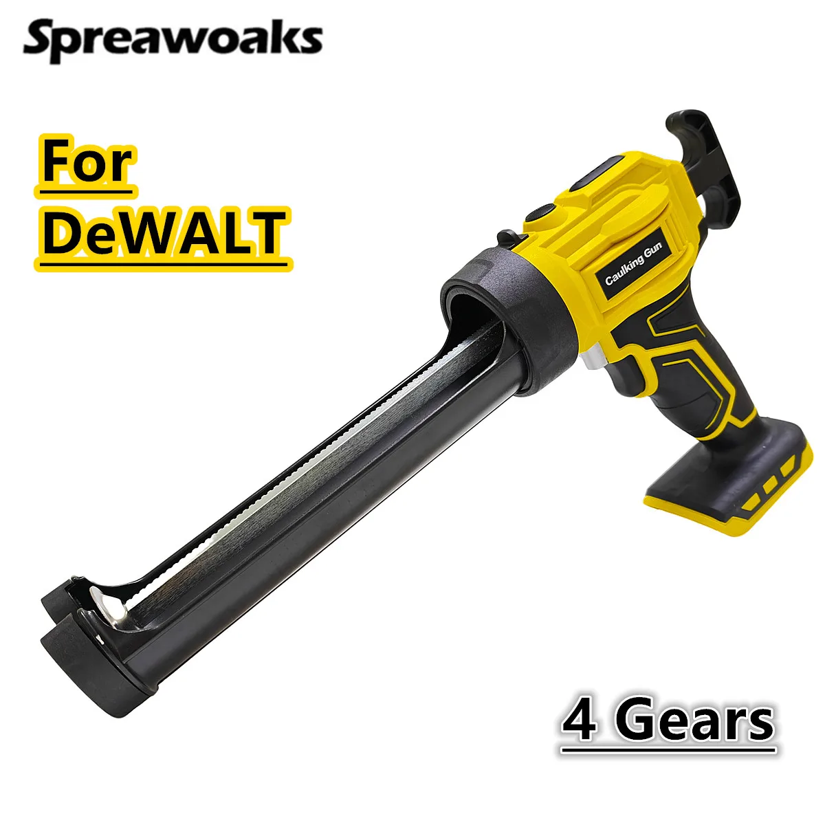 

Electric Caulking Gun Cordless Glass Adhesive Gun 4 Adjustable Speed With LED Silicone Gun Power Tools For DEWALT 20V Battery