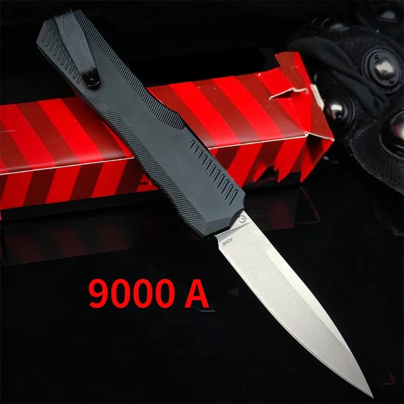 9000 Diskin Livewire Folding Knife 20CV Stonewashed Blade Aluminum Handle Survival Adventure Outdoor EDC Hunting Tactical Tool