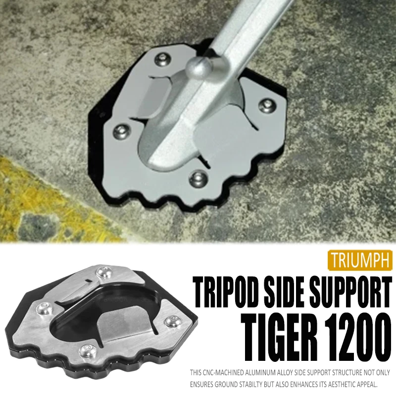 

For Tiger 1200 Tiger1200 TIGER1200 2022 - New Motorcycles Side Bracket Extension Foot Pad Base Side Stand Support Extension Kits