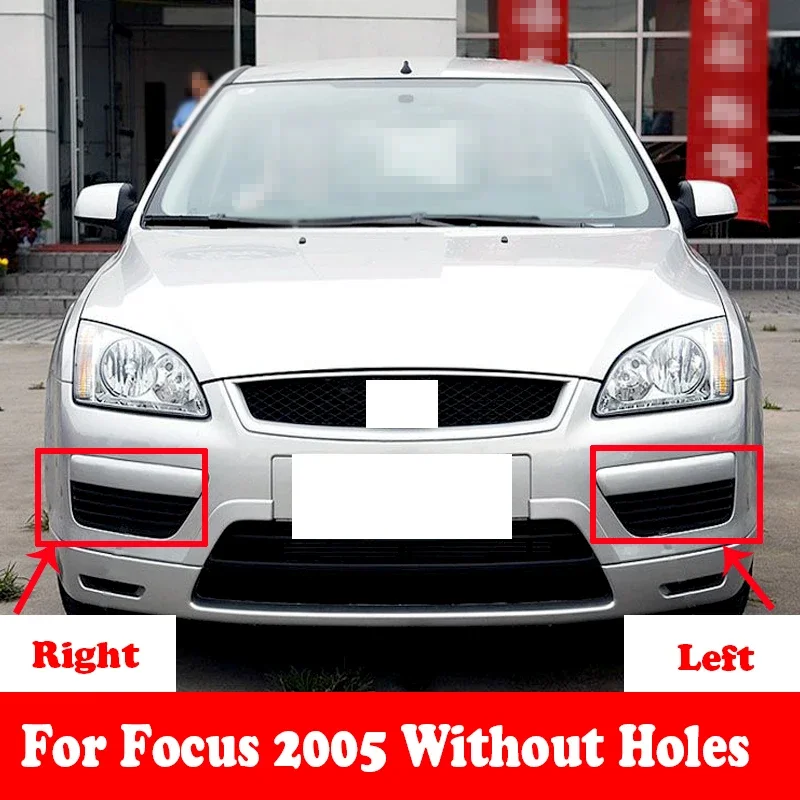 Car Front Bumper Lower Fog Lights Lamp Frame Grill Plate Trim Cover For Ford Focus 2005 2006 Accessories