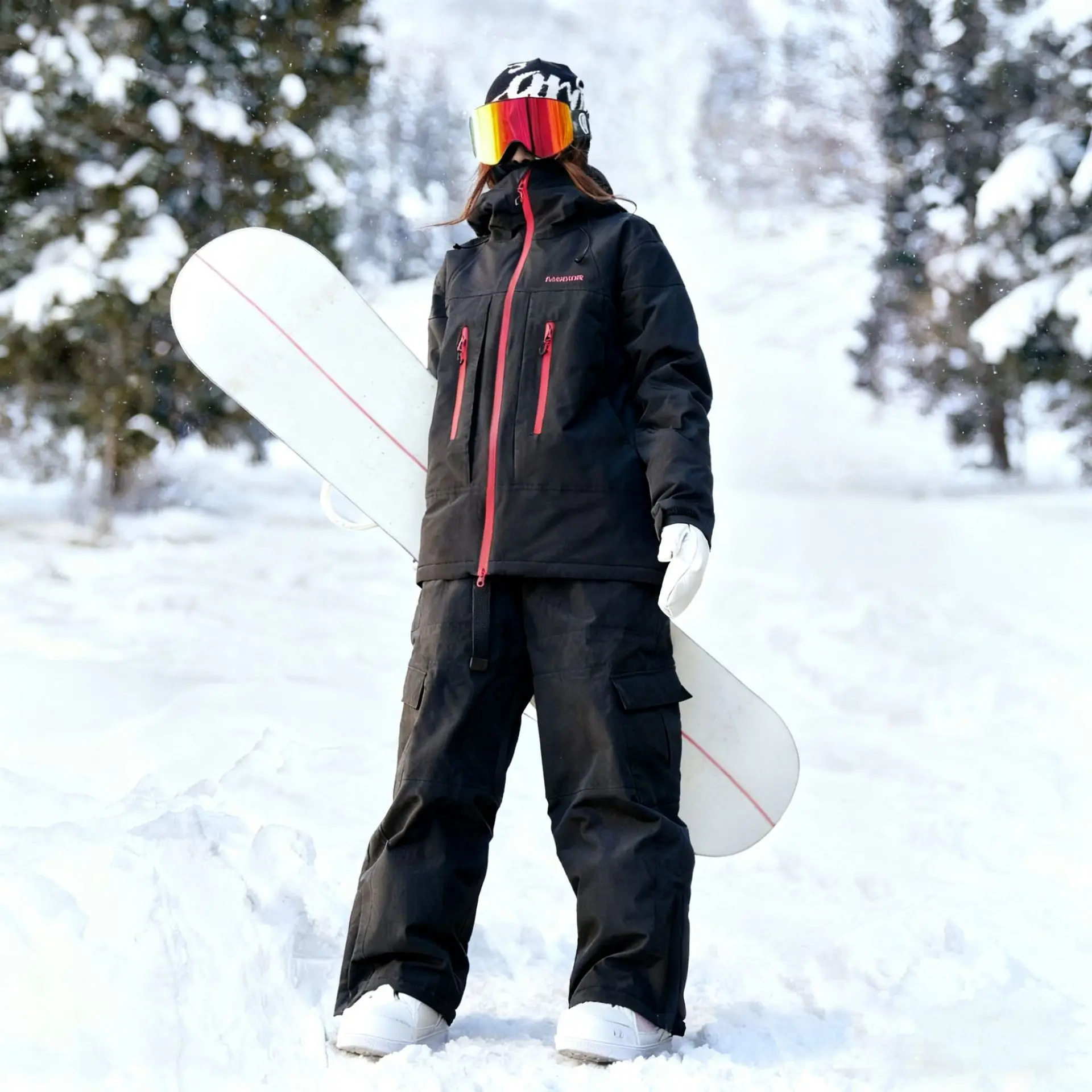 Outdoor Sport Mountain Man Skiing Sets Winter Warm Women Snow Suits Waterproof Jacket Pants Female Snowboard Costumes Clothes