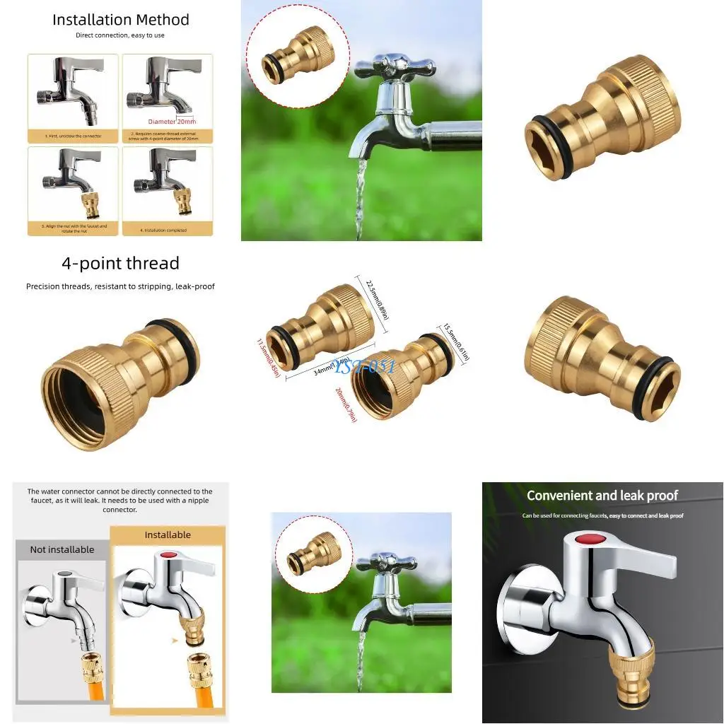 

E15A Aluminum Alloys Quick Coupling 1/2Inch Thread Tap Quick Connecter