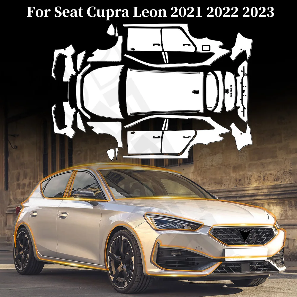 

For Seat Cupra Leon 2021-2023 TPU Paint Protection Film Pre-cut PPF Car Body Anti-scratch Resistant Clear Bra Car Accessories