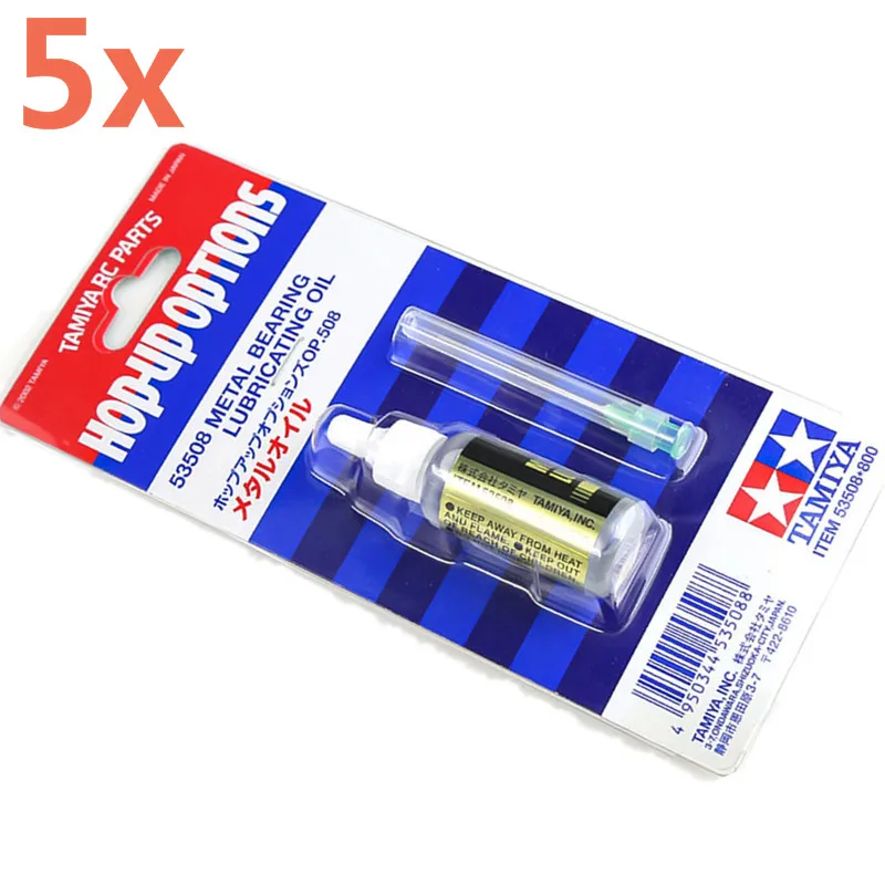 5 pezzi Tamiya Hop-Up opzioni RC Model Car Hobby Metal Bearing olio lubrificante 53508 accessori per parti di controllo remoto