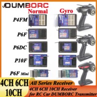 DUMBORC P6DC P10FG P4FMG P6FG MINI Receiver 4CH 6CH 10CH 10 Channel Gyro 4.8-10V Voltage Return for X4 X6 DDF-350 RC Car Boat
