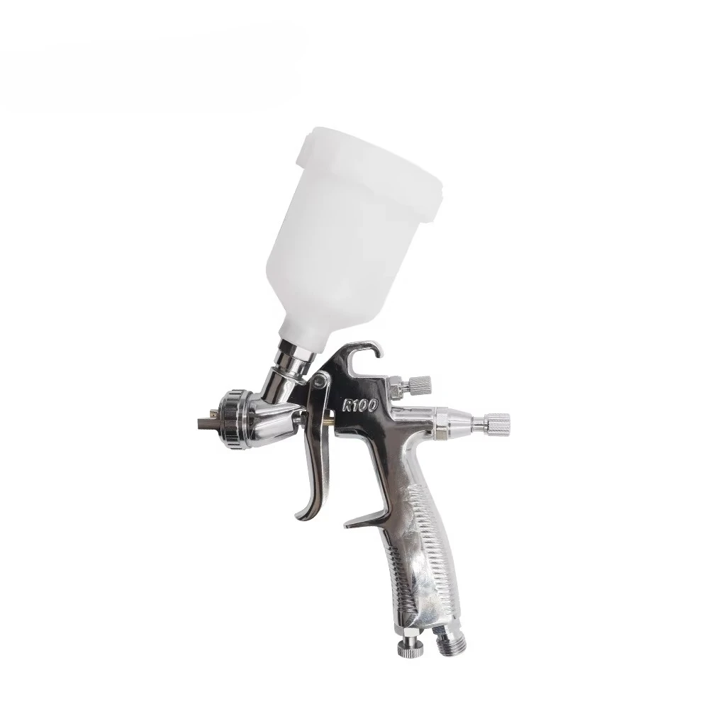 

Pneumatic Aluminum Surface Painting Spray Gun 125cc Volume 0.8mm Nozzle Gravity Feed Professional Furniture Car Repair Sprayers