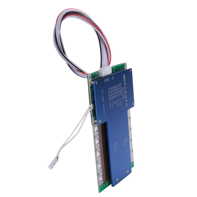 AED7-Bms 7S 24V 18650 Lithium Battery Pack Board Bms Equalizer Pcb Temperature Protection Belt Line