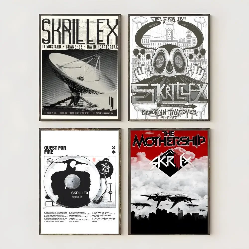Singer Rapper S-Skrillex Poster Waterproof Canvas Art Wrinkle Free Wall Hanging For Home Living Room Bedroom Decor