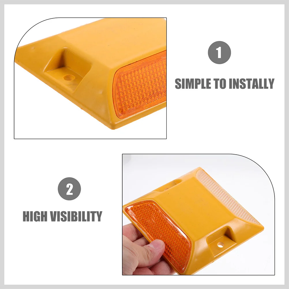 1 قطعة ترصيع الطريق العاكسة السلامة مخروط النقاط الرصيف ماركر ل عاكسات الطريق السريع درب #6