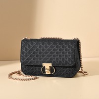 PU Leather Handwoven Chain Armpit Bag Versatile Small Square Crossbody Bag for Women Light Luxury Daily Handbag