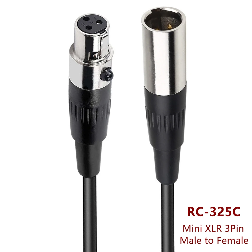 Mini XLR 3Pin Male/Female to Mini XLR 3Pin Male/Female Cable for Blackmagic Pocket Cinema 4k Camera Audio Line Cable 0.3M-5M