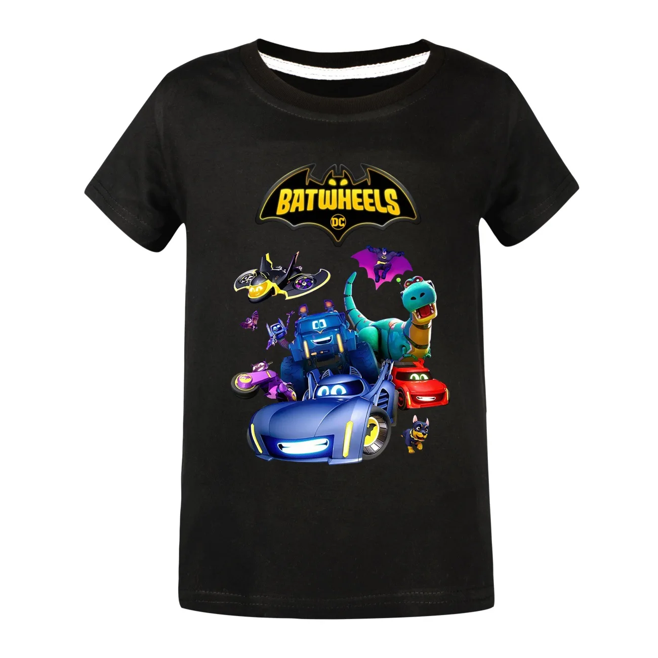 New Summer Kids Cartoon Batwheels Tops Tees 3D Print T-shirt Children Casual Short Sleeve Clothing Girls Sports Streetwear 2-15Y