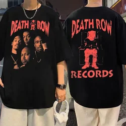 Death Row Records Double Sided Graphic Tshirt  Women Hip Hop Style T-shirt Retro T Shirts Rapper  Fashion Streetwear