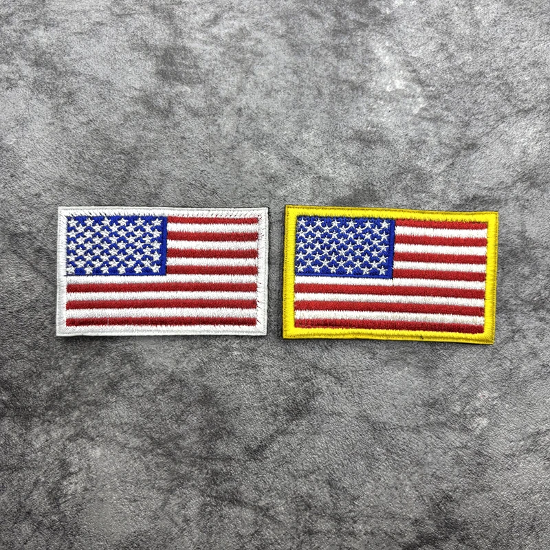 Ein PVC-Aufnäher mit Flaggenmuster, weiches Gummiabzeichen, mit Klettverschluss, geeignet für Taschen, Rucksäcke, Westen und Kleidungsdekorationsaufkleber, gestickter Aufnäher